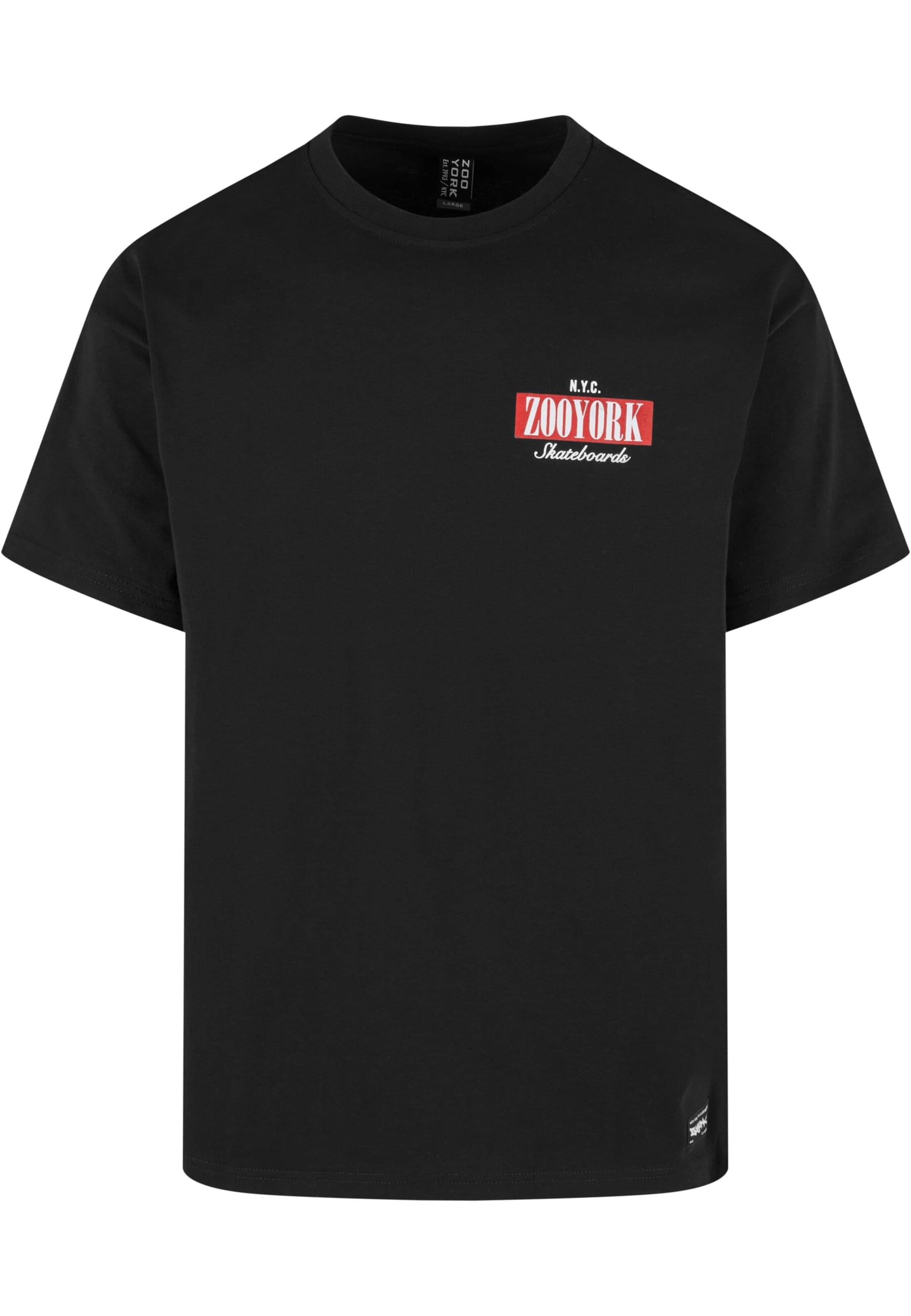 Maglietta 'Hot Dog' di ZOO YORK in nero: frontale