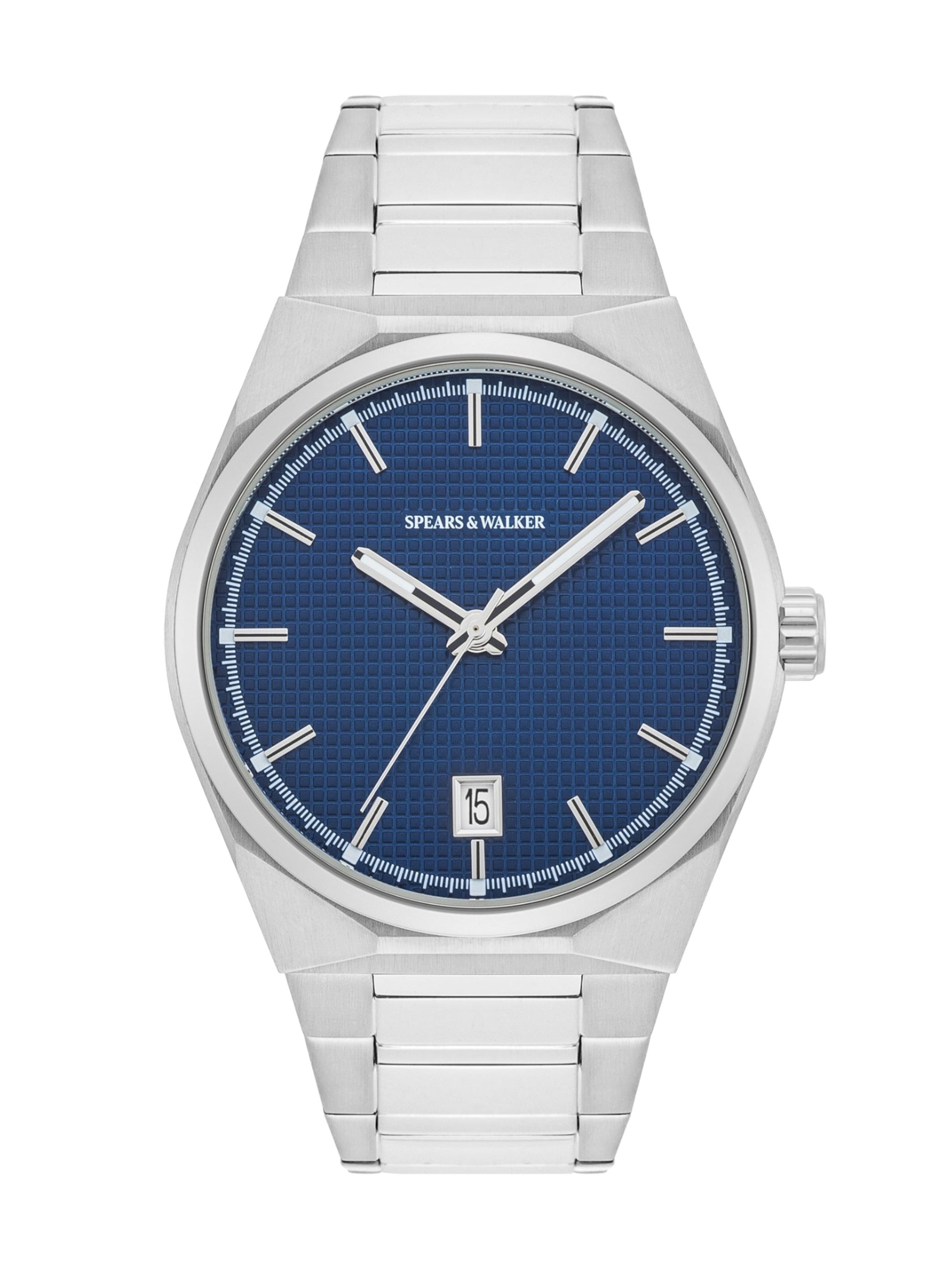 Spears & Walker Analoguhr in Silber: Vorderseite
