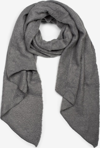 styleBREAKER Oversizeschal 'Asymmetrischer unifarbener Web Schal' in Grau: Vorderseite