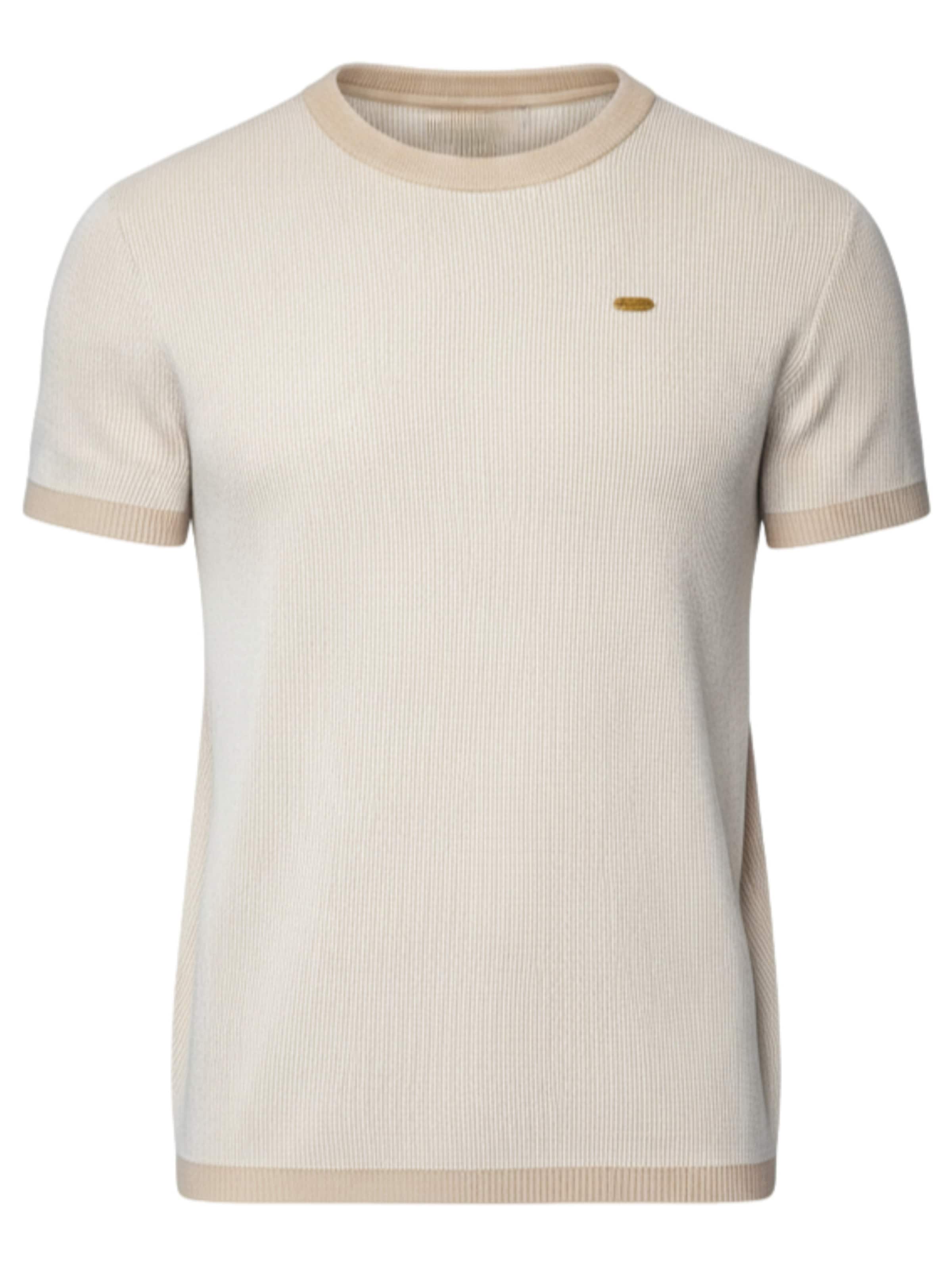 Ombre Shirt in Beige: voorkant