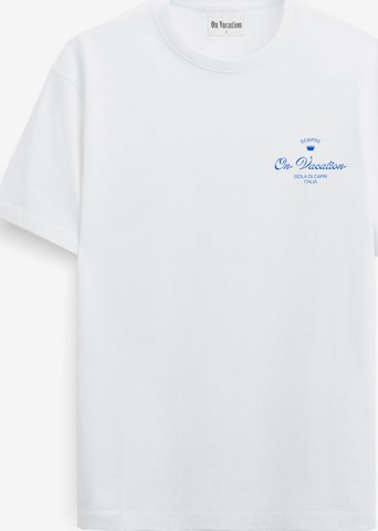 T-Shirt On Vacation en blanc : devant
