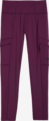 Regular Pantalon de sport 4F en violet : devant