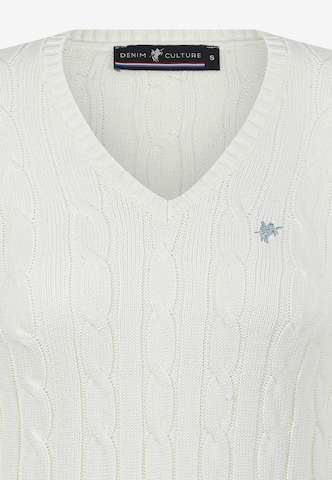 Pullover 'Bloom' di DENIM CULTURE in bianco