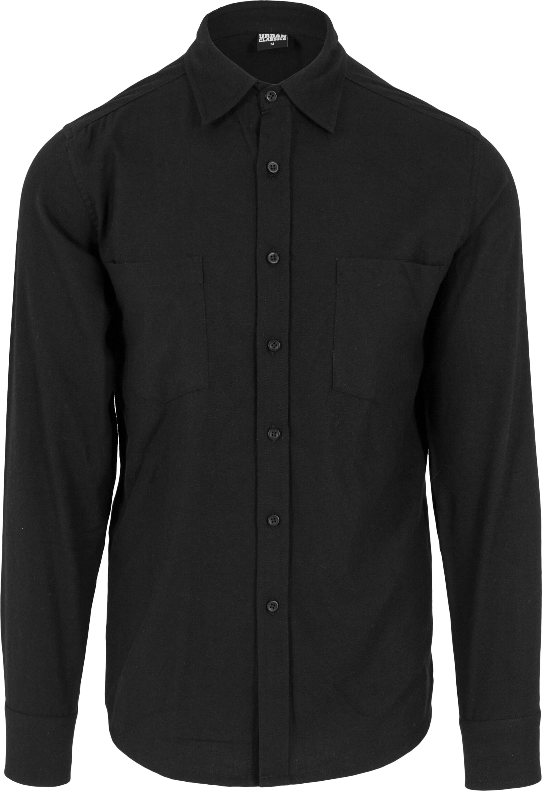 Urban Classics - Ajuste regular Camisa en negro: frente