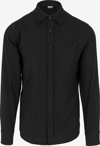 Urban Classics Hemd in Schwarz: Vorderseite