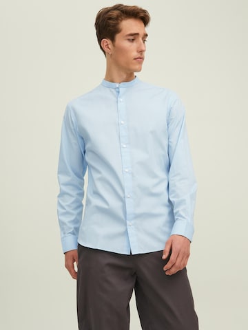 JACK & JONES Slim fit Button Up Shirt 'Joe' in Blue: front