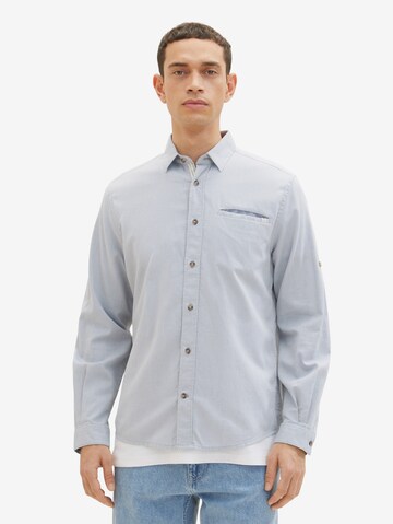 TOM TAILOR Regular fit Button Up Shirt in Blue: front