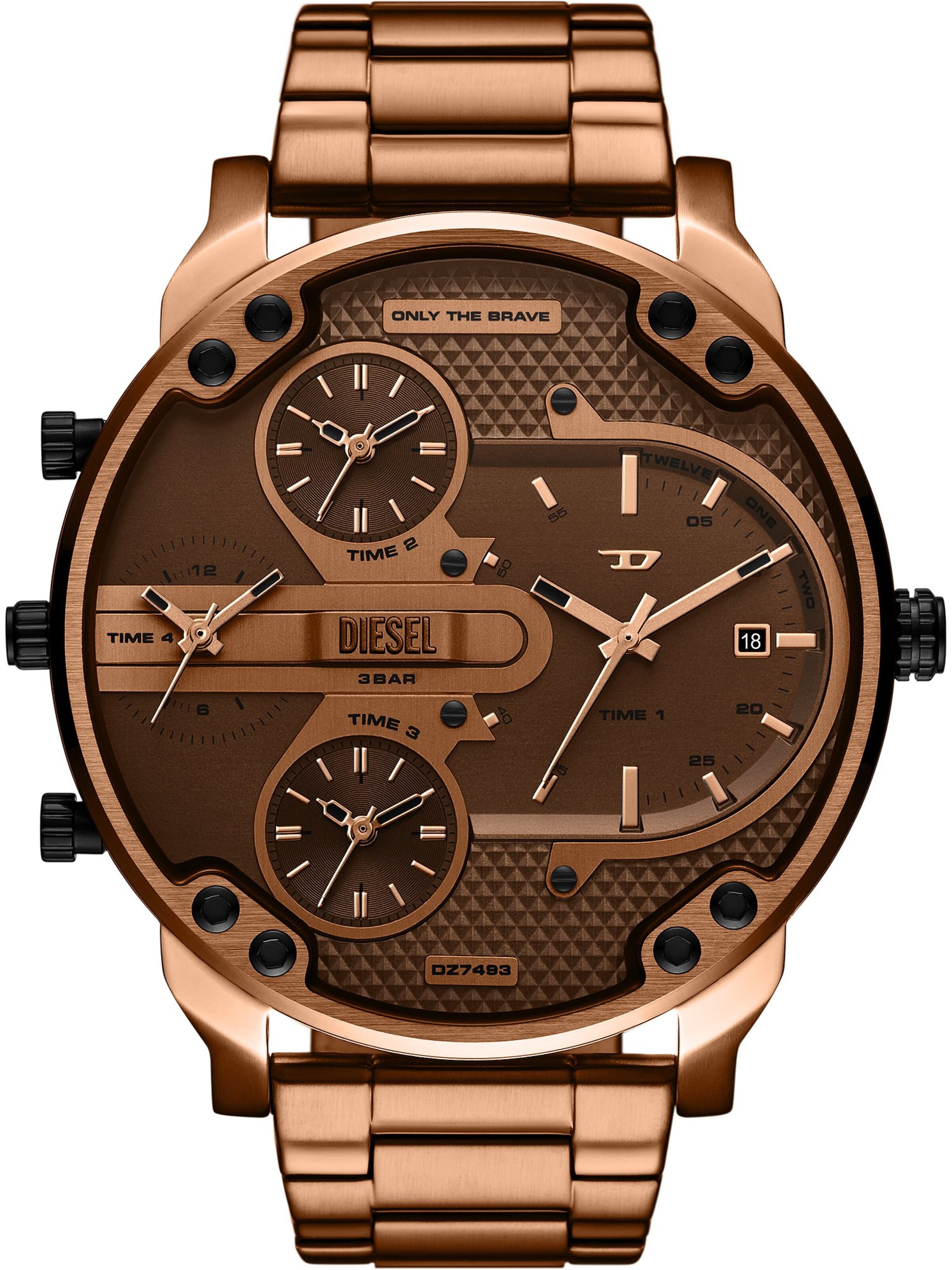 DIESEL Analog Watch in Brown: front