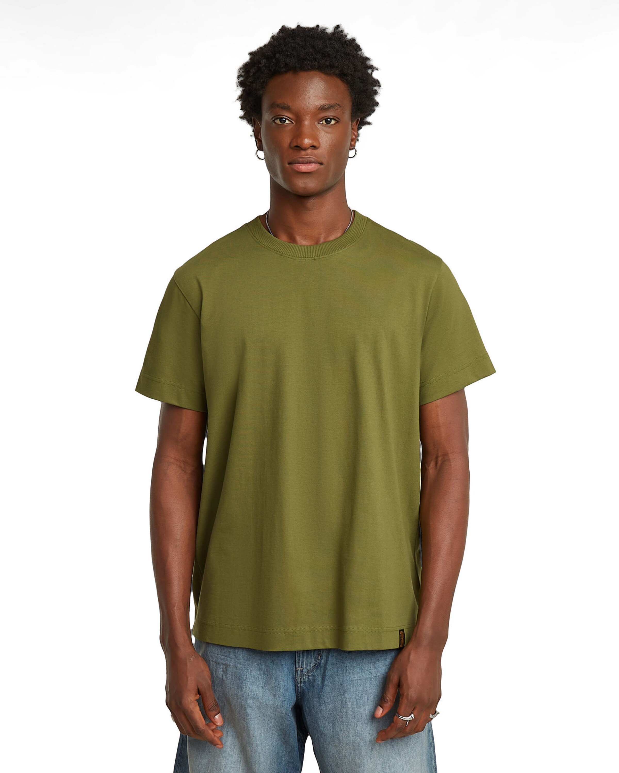 G-STAR Shirt 'Essential' in Green: front