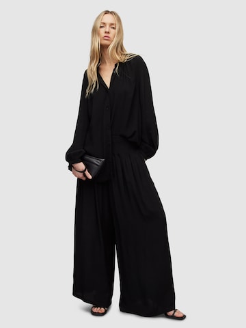 AllSaints Wide leg Bandplooibroek 'HEZZY' in Zwart