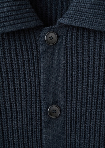 MANGO MAN Knit Cardigan in Blue