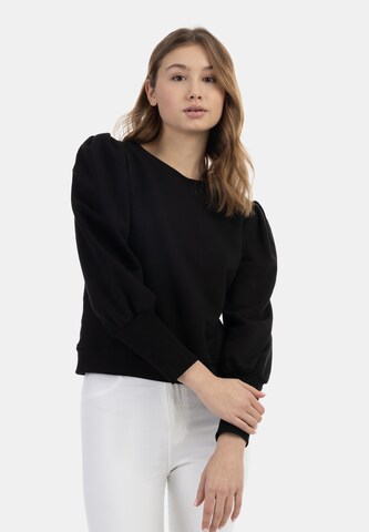 MYMO Μπλούζα φούτερ σε μαύρο: μπροστά