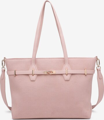 Borsa a mano 'Borsa a Mano Donna Ecopelle - Modello KSD52134 con Tracolla Staccabile' di Kassandra in rosa: frontale