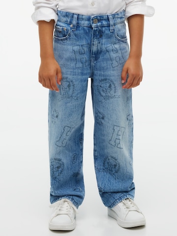 TOMMY HILFIGER Baggy Jeans 'PEANUTS' i blå: framsida