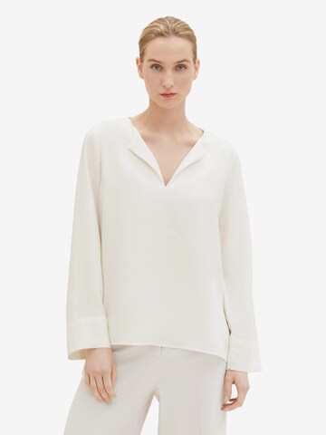 TOM TAILOR Blouse in Wit: voorkant