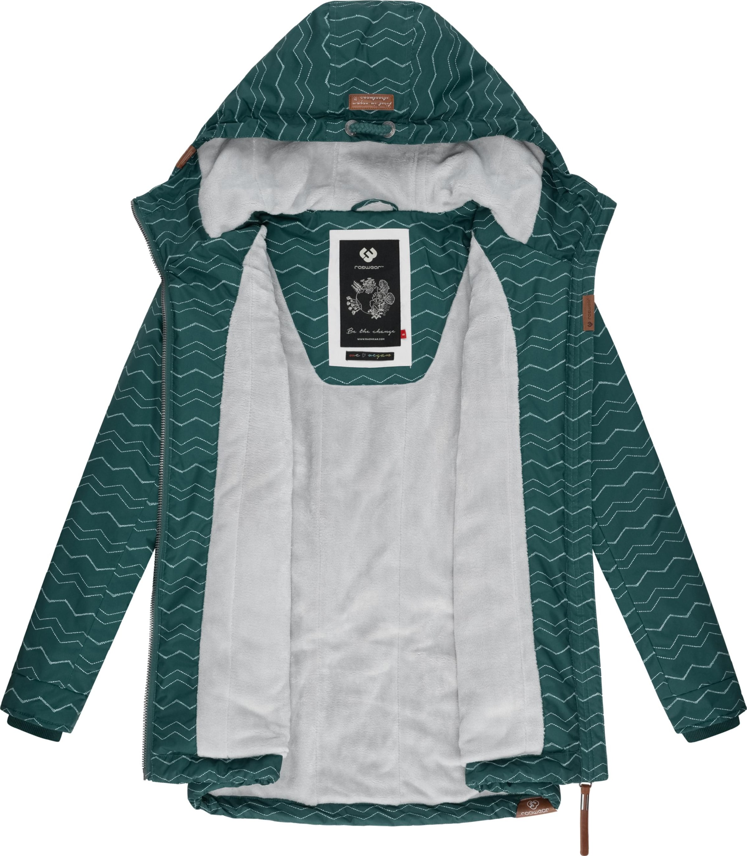 Geacă de iarnă 'Zuzka' de la Ragwear pe verde