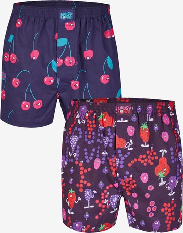 Lousy Livin Boxershorts 'Cherry & Berry' in Lila: predná strana