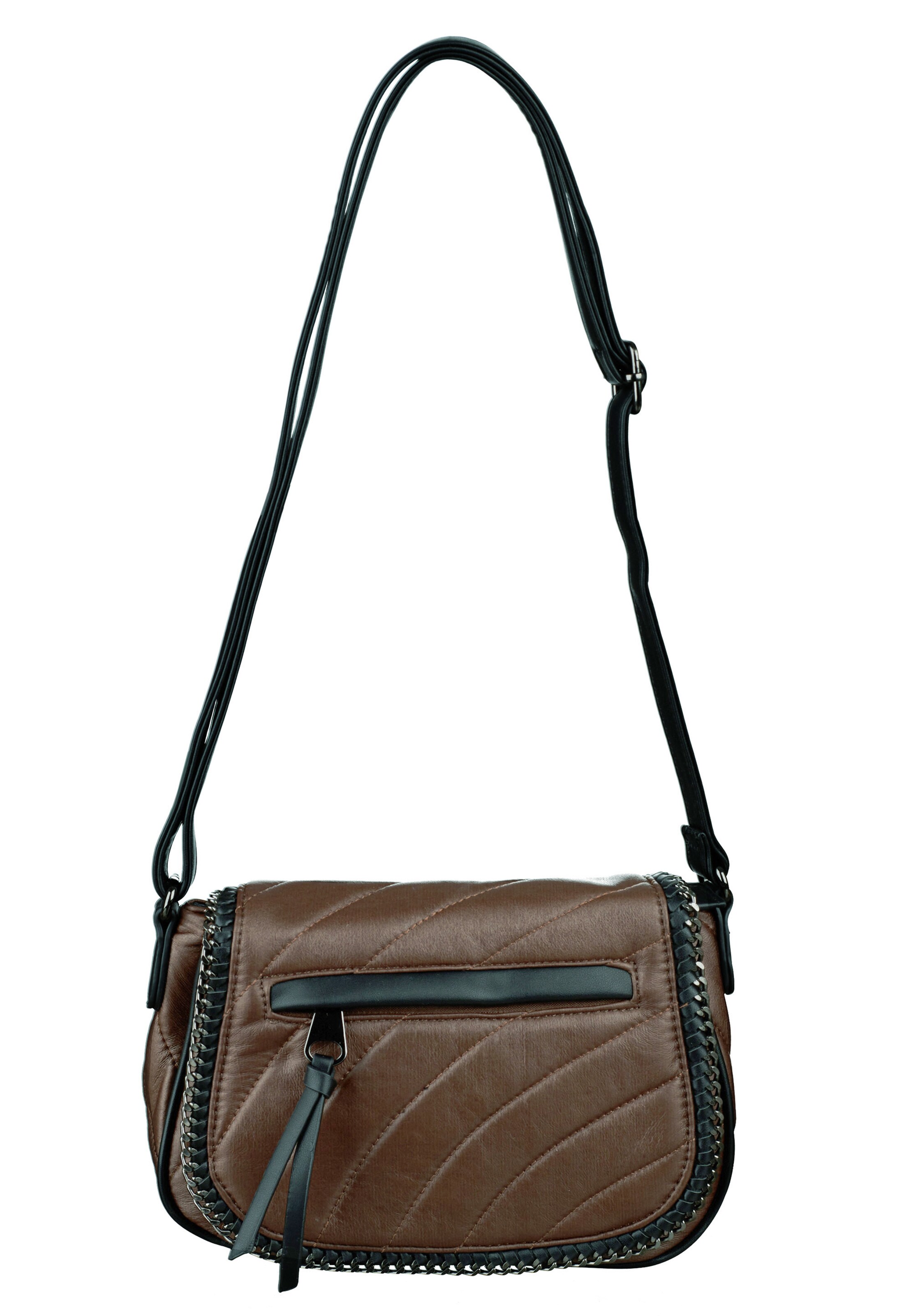 HARPA Shoulder Bag in Brown: front