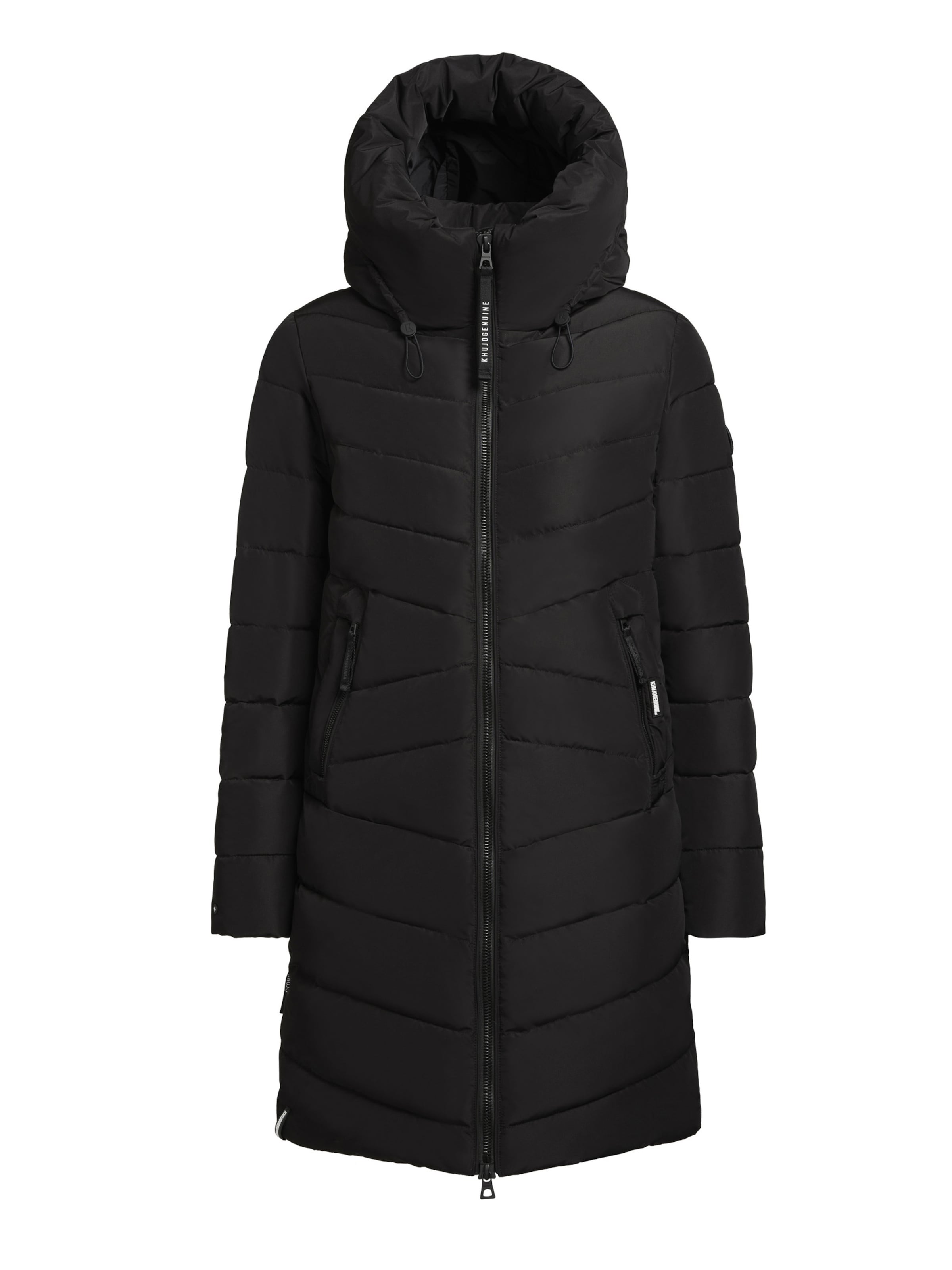 khujo Zimski plašč 'Pluz' | črna barva: sprednja stran