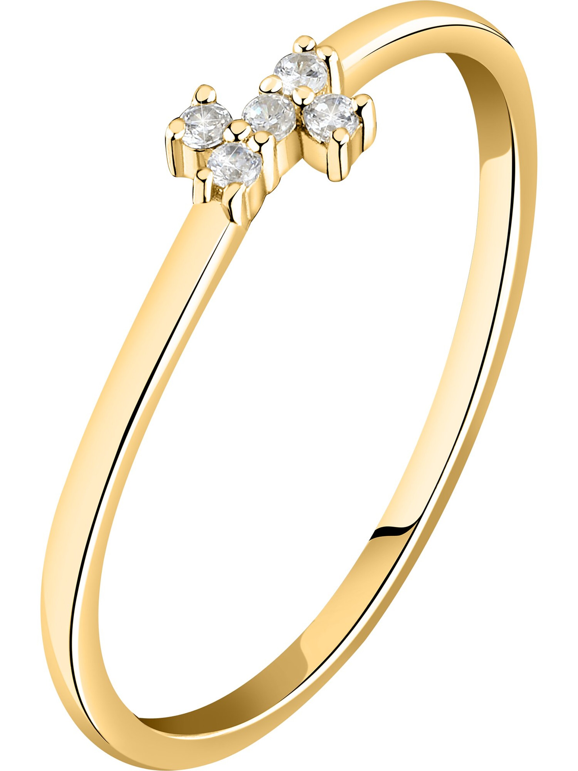 Live Diamond Ring in Gold: front