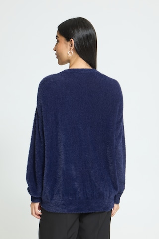 ICHI Gebreid vest 'IHBRULA' in Blauw