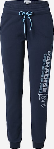 Soccx Tapered Pants in Blue: front