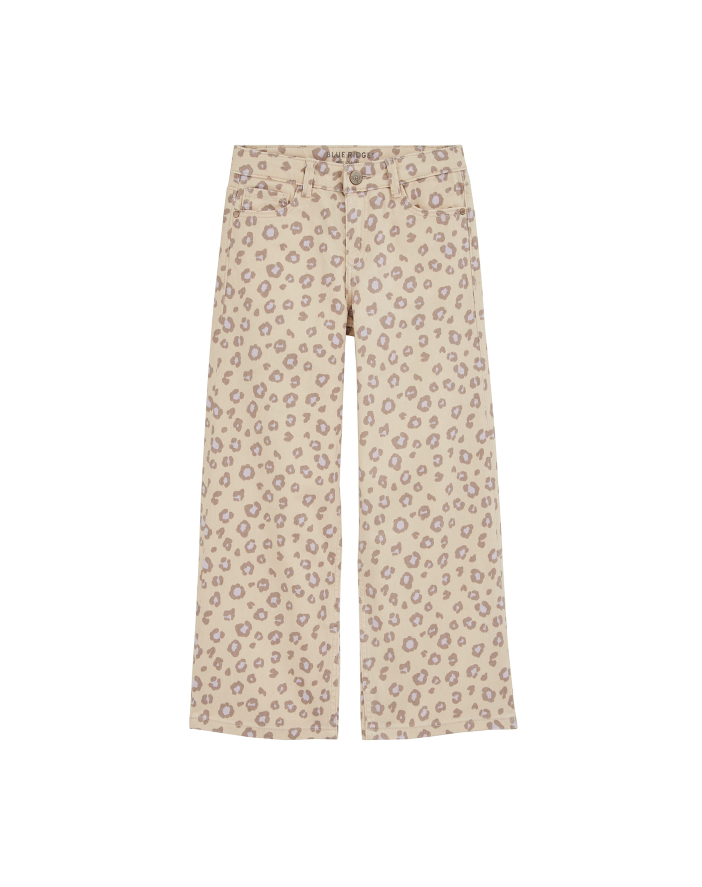 WE FashionWide Leg/ Široke nogavice Hlače - bež boja: prednji dio