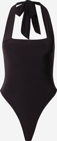 Misspap Shirt Bodysuit in Black: front