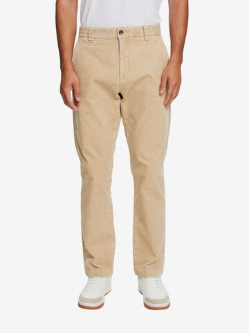 ESPRIT Regular Broek in Beige: voorkant