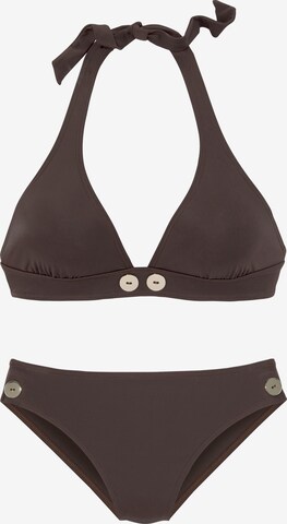 VIVANCE Triangle Bikini in Brown: front