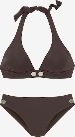 VIVANCE Triangel Bikini in Braun: predná strana