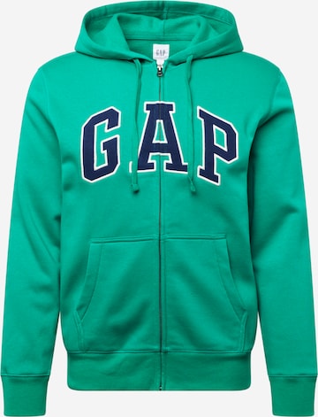 GAP Sweatvest 'HERITAGE' in Groen: voorkant