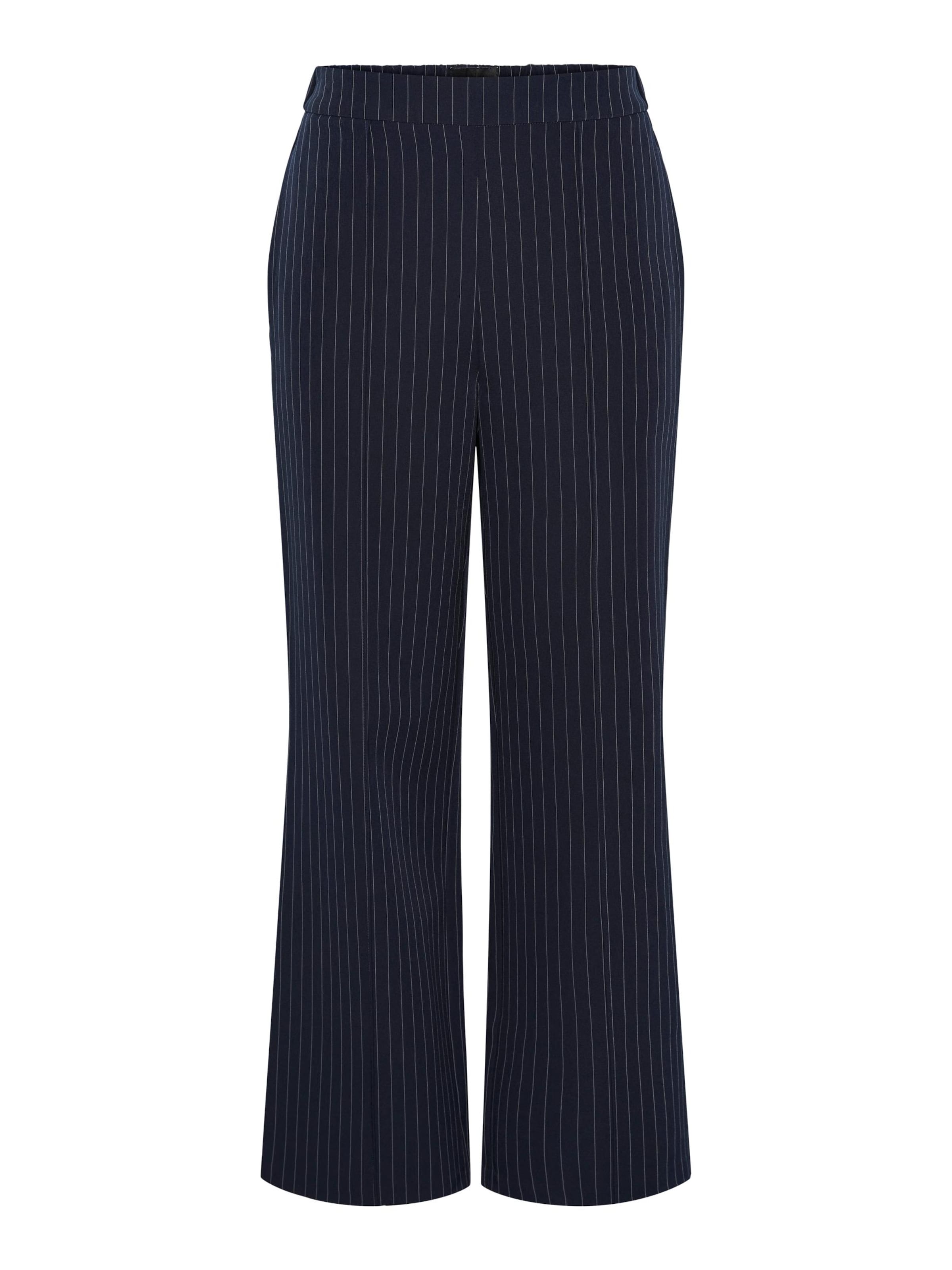 Largi Pantaloni cutați 'BOZZY' de la PIECES pe albastru: față