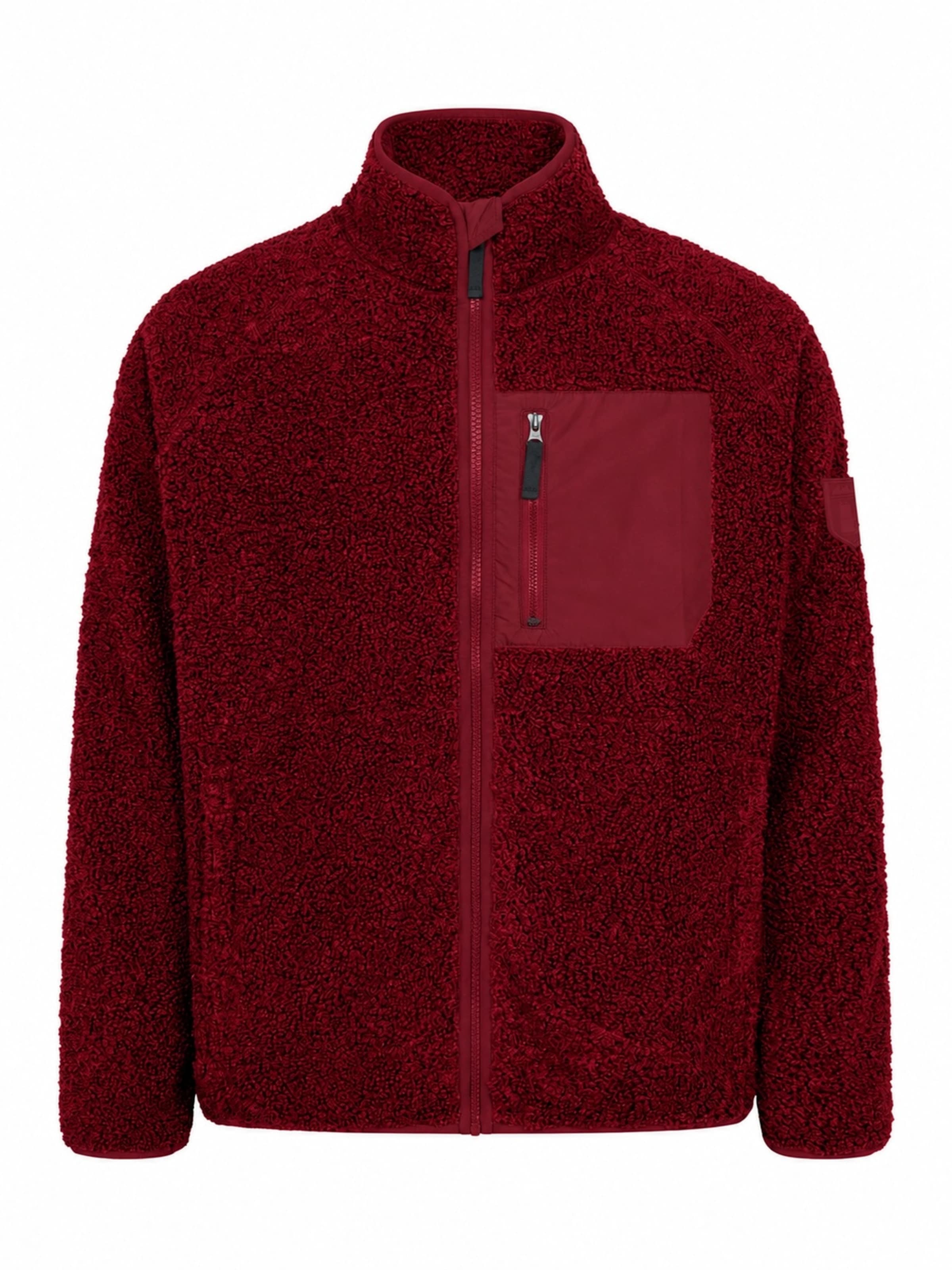 Derbe Fleecejacke 'Kuschelby' in Rot: Vorderseite