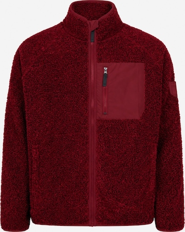 Derbe Fleecejacke 'Kuschelby' in Rot: Vorderseite