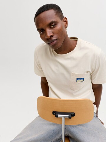 JACK & JONES Majica 'JORPOCKY' | bela barva