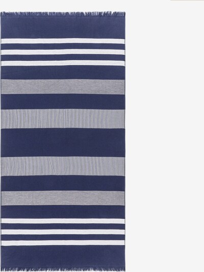 TOMMY HILFIGER Badetuch 'BRETON' in dunkelblau / hellgrau / weiß, Produktansicht