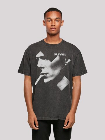 F4NT4STIC Shirt 'David Bowie Smoke' in Schwarz: predná strana