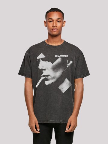 T-Shirt 'David Bowie Smoke' F4NT4STIC en noir : devant