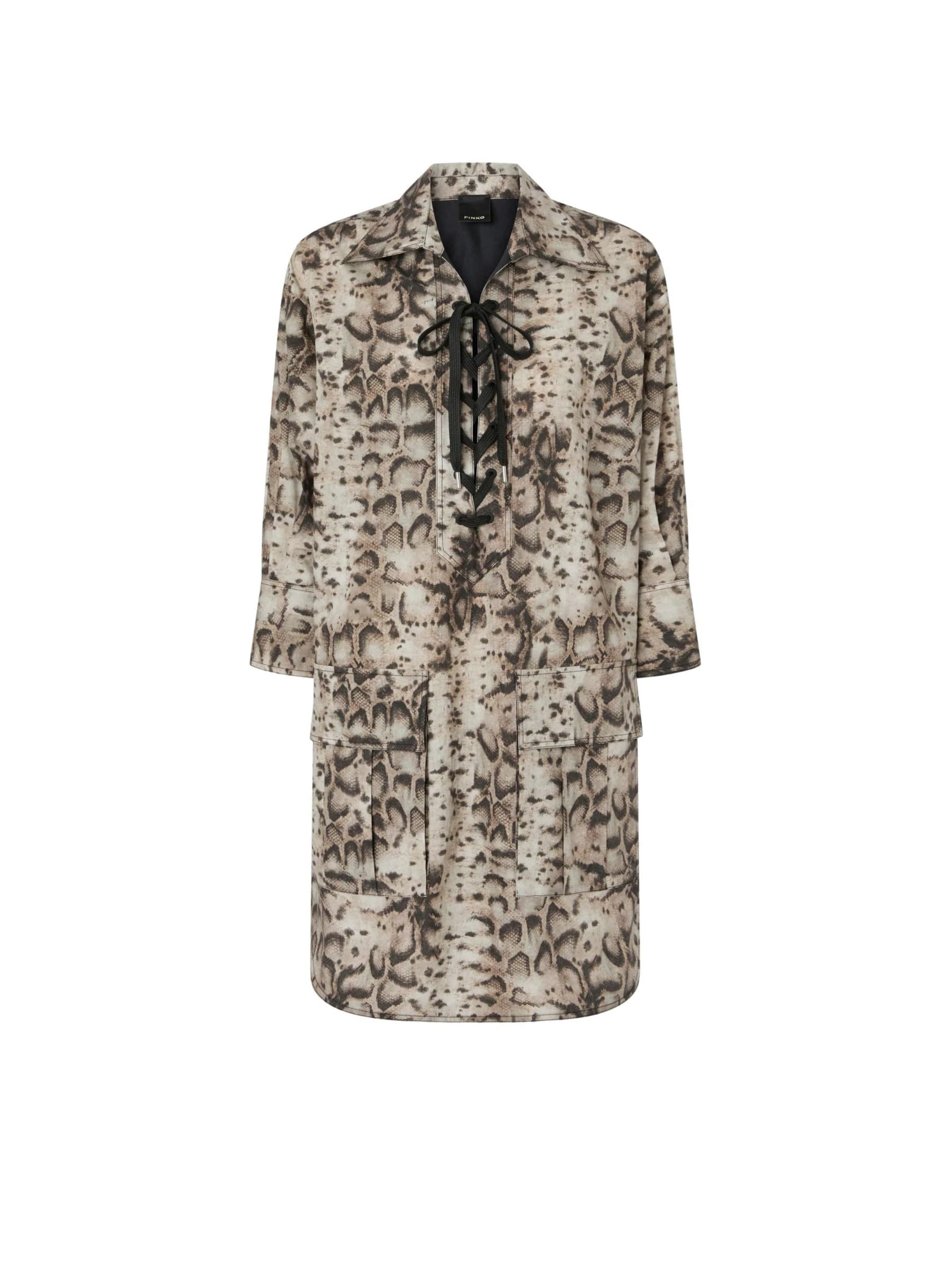 PINKO Dress 'PINKO AGRA ABITO POPELINE STAMPA SNAKE ABITO' in Beige, Item view