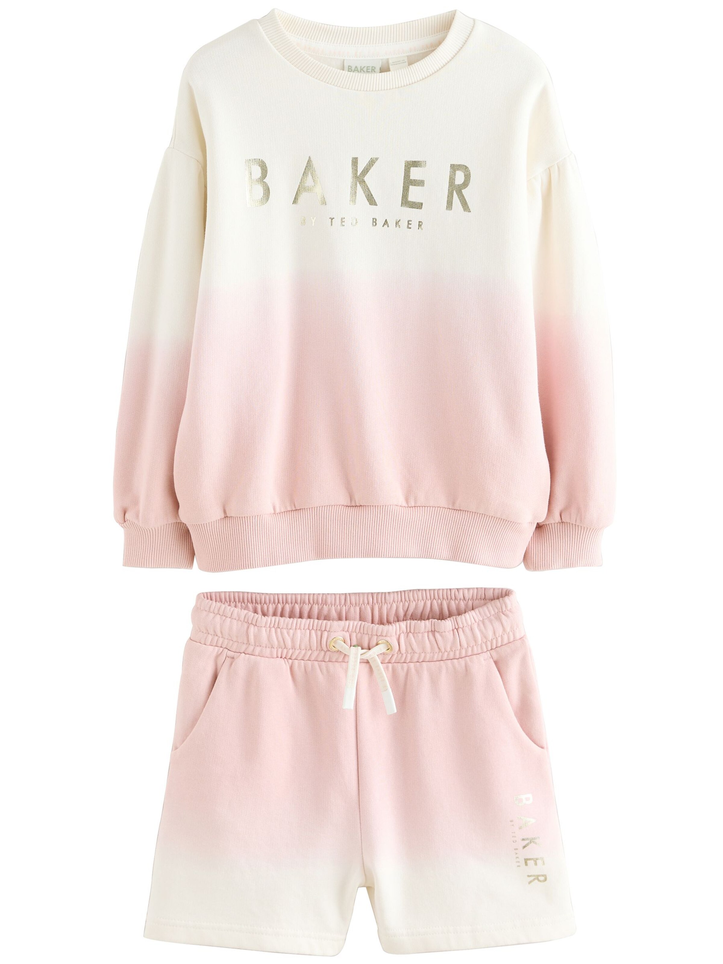 Baker by Ted Baker Set: Sweatshirt und Shorts in Pink: Vorderseite
