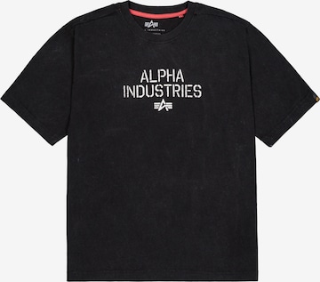 ALPHA INDUSTRIES - Camiseta en negro: frente