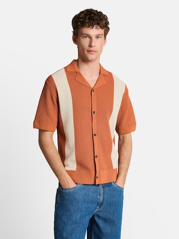 TOM TAILOR DENIM Gebreid vest in Oranje: voorkant