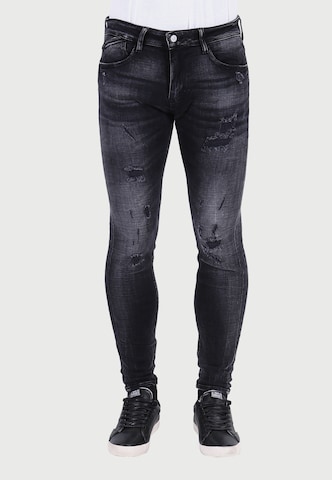 Le Temps Des Cerises Skinny Jeans 'Powerc' in Black: front