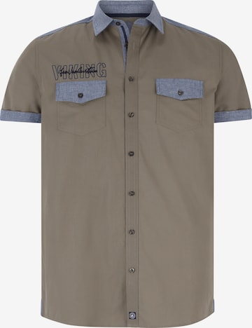 Jan Vanderstorm Button Up Shirt 'Herkko' in Beige: front