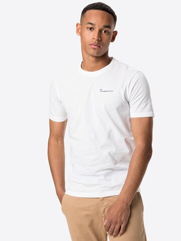 T-Shirt 'ALDER' KnowledgeCotton Apparel en blanc : devant