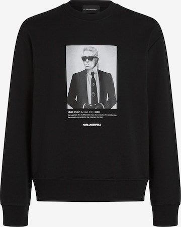 juoda Karl Lagerfeld Megztinis be užsegimo 'PORTRAIT': priekis