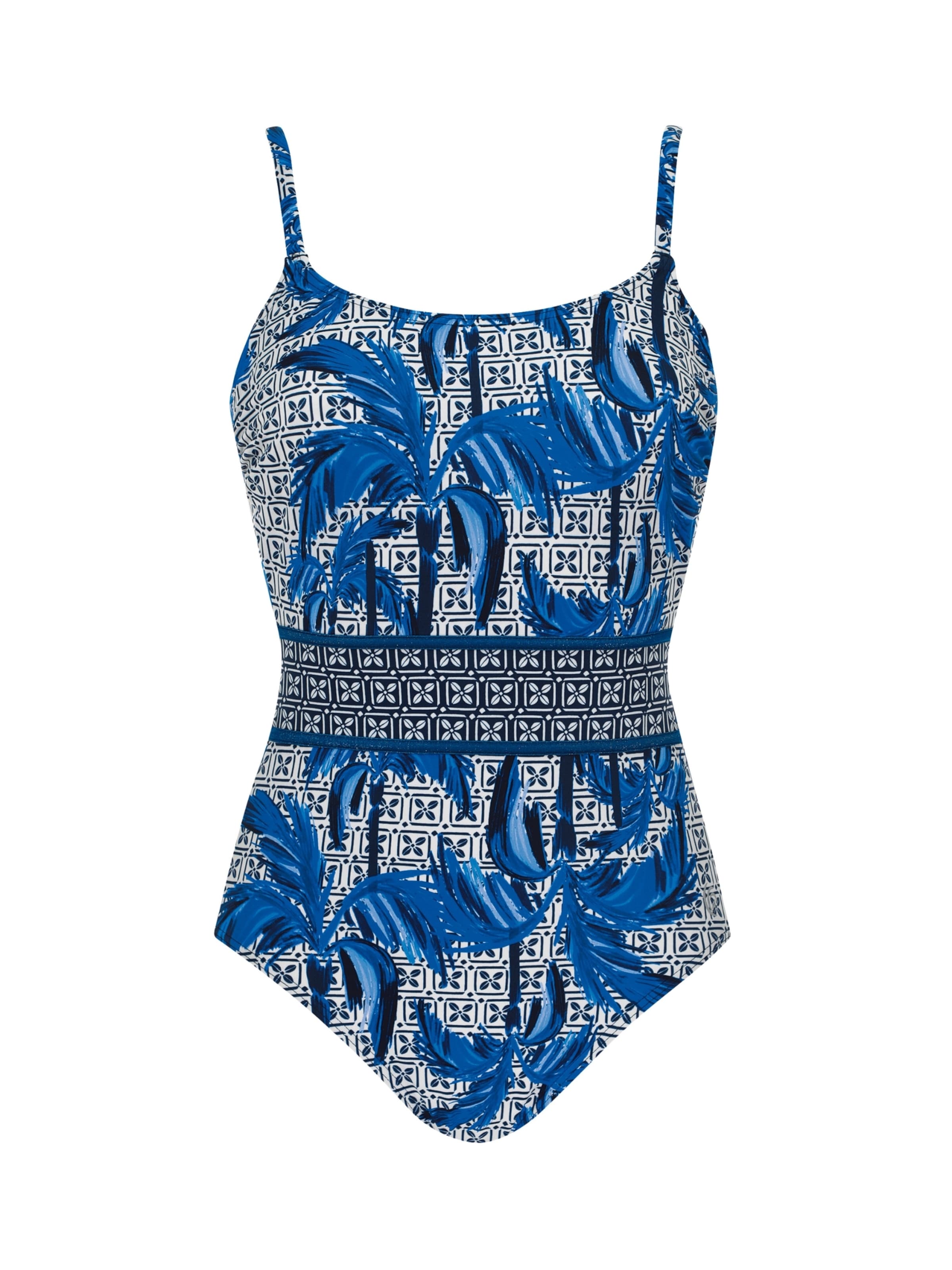 OLYMPIA Bustier Badedragt i blå: forside