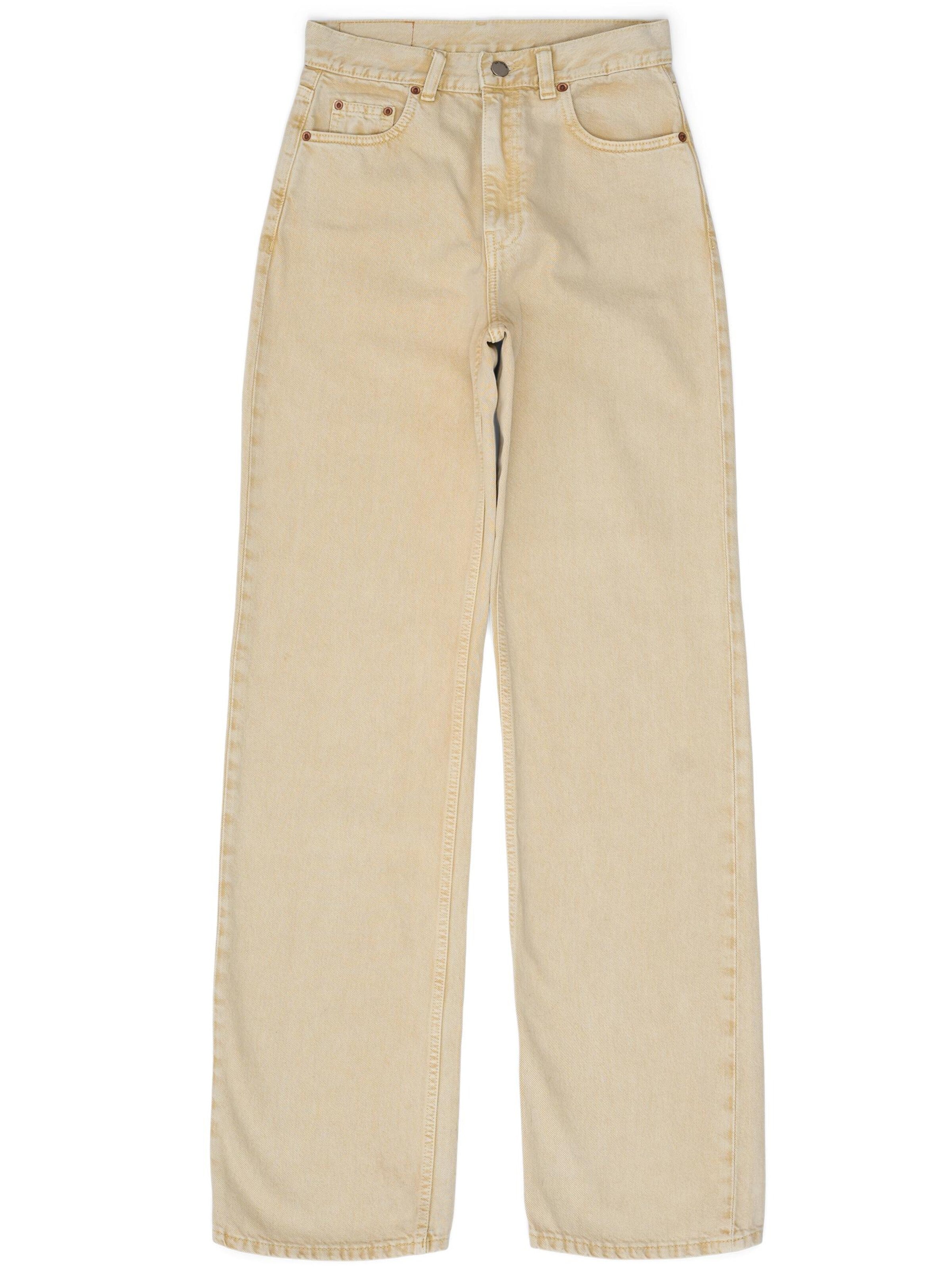 Dr. Denim Regular Jeans 'Echo High Straight' in Geel: voorkant