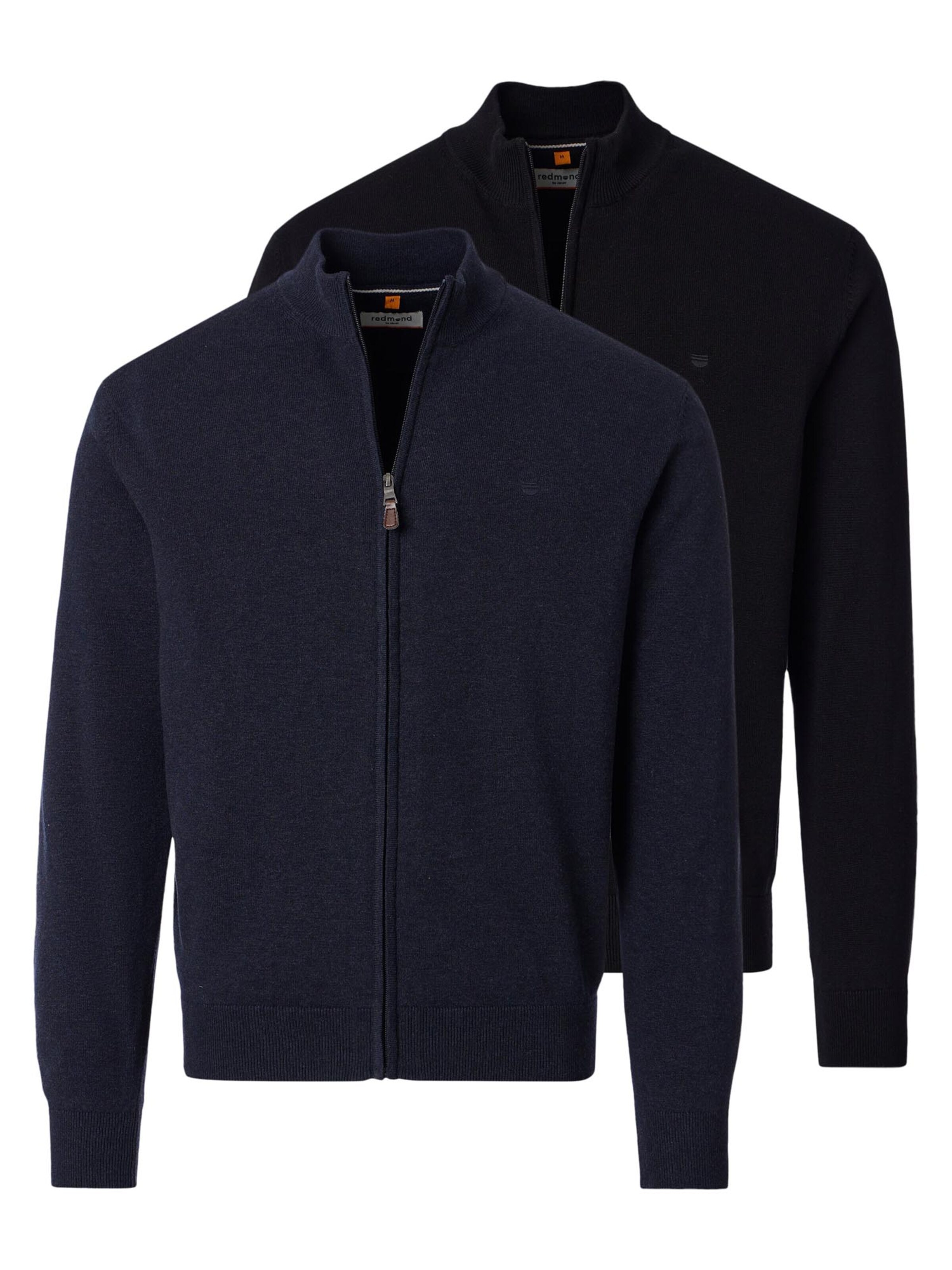 Vestes en maille 'Basic' redmond en noir : devant